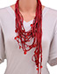 Vintage Red Beads Decorated Multi-layer Choker
