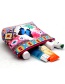 Trendy Pink+blue Flower Pattern Decorated Cosmetic Bag(3pcs)