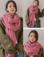 Fashion Champagne Pure Color Decorated Dual-use Scarf