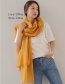 Fashion Yellow Pure Color Decorated Dual-use Scarf