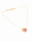 Fashion Gold Color+champagne Circular Ring Decorated Necklace