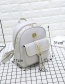 Fashion Pink Square Shape Rivet Decorated Backpack