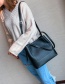Fashion Khaki Square Shape Design Pure Color Handbag