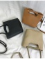 Fashion Brown Pure Color Decorated Shoulder Bag(with Zipper)