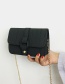 Elegant Black Round Buckle Decorated Pure Color Shoulder Bag