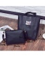 Fashion Black Cat Pattern Decorated Handbag(2pcs)