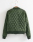 Fashion Army Green Letter Decorated Pure Color Jacket