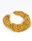 Bohemia Yellow Hand-woven Decorated Pom Necklace