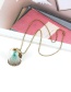 Fashion Yellow House Pendant Decorated Long Necklace