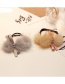 Fashion Beige Bowknot&fuzzy Ball Decorated Hair Band