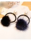Fashion Claret Red Pearl&fuzzy Ball Decorated Hair Band