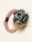 Fashion Khaki Flower&fuzzy Ball Decorated Hair Band