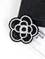 Fashion Black Flower Shape Decorated Simple Brooch