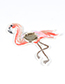 Fashion Pink Flamingo Shape Decorated Brooch