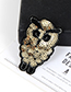 Fashion Black Owl Shape Decorated Simple Brooch