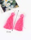 Fashion Plum Red Tassel Decorated Pure Color Earrings