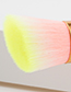 Trendy Pink+yellow Oblique Shape Decorated Makeup Brush(1pc)