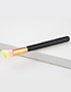 Trendy Pink+yellow Oblique Shape Decorated Makeup Brush(1pc)