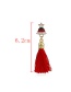 Fashion Red Bells Decorated Tassel Design Brooch