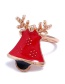 Lovely Red+white Bell Shape Decorated Simple Earring