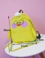 Fashion Yellow Duck Shape Decorated Backpack