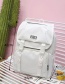 Fashion White Heart Shape Decorated Backpack
