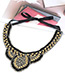 Fashion Black Rivet Decorated Necklace