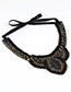 Fashion Black Rivet Decorated Necklace