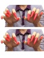 Fashion Red Color Matching Decorated Fingers ( 10 Pcs)