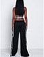 Fashion Black Rivet Decorated Trousers