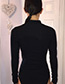 Fashion Black Pure Color Decorated Jumpsuits