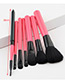 Fashion Black+pink Pure Color Decorated Makeup Brush ( 7 Pcs )