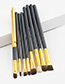 Fashion Black+gold Color Pure Color Decorated Makeup Brush ( 8 Pcs )