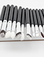 Fashion Black+silver Color Color Matching Decorated Makeup Brush ( 12 Pcs )