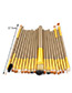 Fashion Brown+gold Color Color Matching Decorated Makeup Brush ( 20 Pcs )