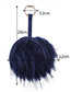 Fashion Blue Fuzzy Ball Decorated Pure Color Key Chain
