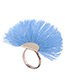 Fashion Light Blue Tassel Decorated Sector Shape Ring