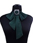 Fashion Green Bowknot&diamond Decorated Choker