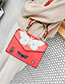Fashion Red Butterfly Pattern Decorated Handbag