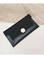 Fashion Black Round Shape Decorated Pure Color Wallet