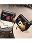 Fashion Red Butterfly Decorated Square Shape Shoulder Bag