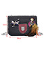 Fashion Pink Butterfly Decorated Square Shape Shoulder Bag