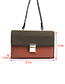 Fashion Brown Square Shape Buckle Decorated Shoulder Bag