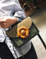 Fashion Black Flower Shape Decorated Shoulder Bag