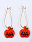 Fashion Orange Pumpkin Pendant Decorated Earrings