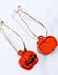 Fashion Orange Pumpkin Pendant Decorated Earrings