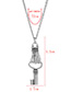 Fashion Silver Color Key Pendant Decorated Pure Color Necklace