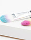 Trendy White+blue Color Matching Decorated Makeup Brush(1pc)