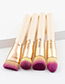 Trendy Yellow+plum Red Flat Shape Decorated Makeup Brush(1pc)