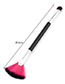 Trendy Black+plum Red Sector Shape Decorated Makeup Brush(1pc)